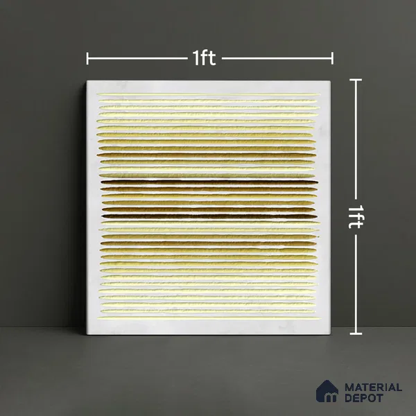 Highlighter Wall Tile TL 07240 Carvino 8001 GLM (Gold) 1 ft x 1 ft Ceramic Matte Finish - 9 mm | Suitable For Kitchen & Bathroom | 2 mm Spacer is Mandatory